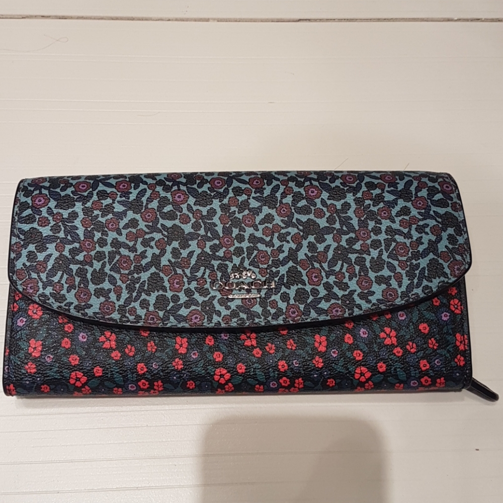 Coach floral wallet